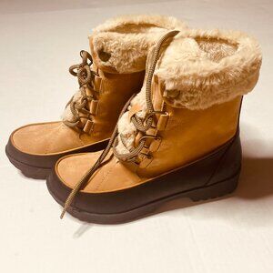 New Jambu Women's SOUTHGATE Faux Fur Snow Ankle Boots Tan
